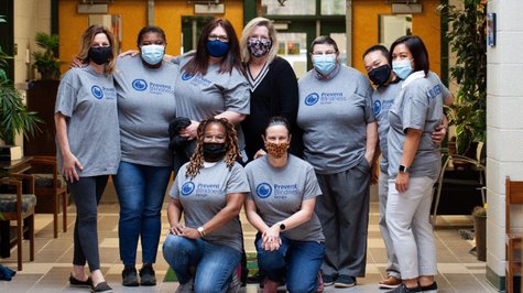 Group of National Vision employees volunteering